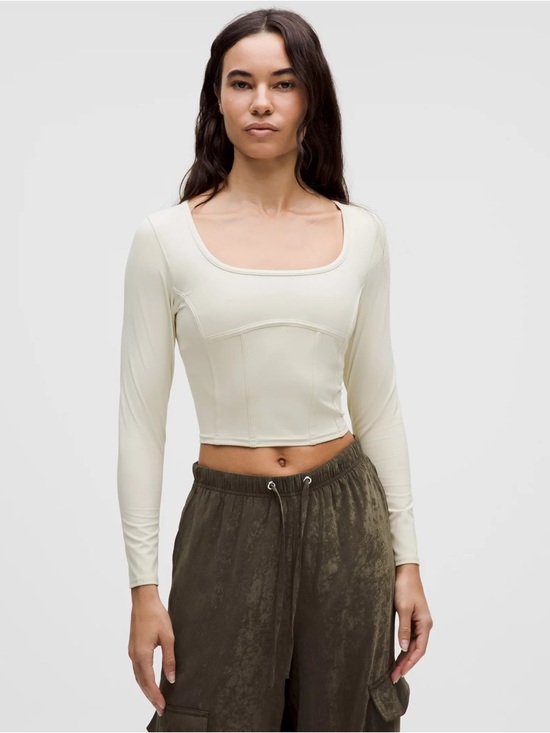 lululemon athletica Tops - Lululemon Waist-Seamed Nulu Long-Sleeve Shirt - Bone Off-White Top